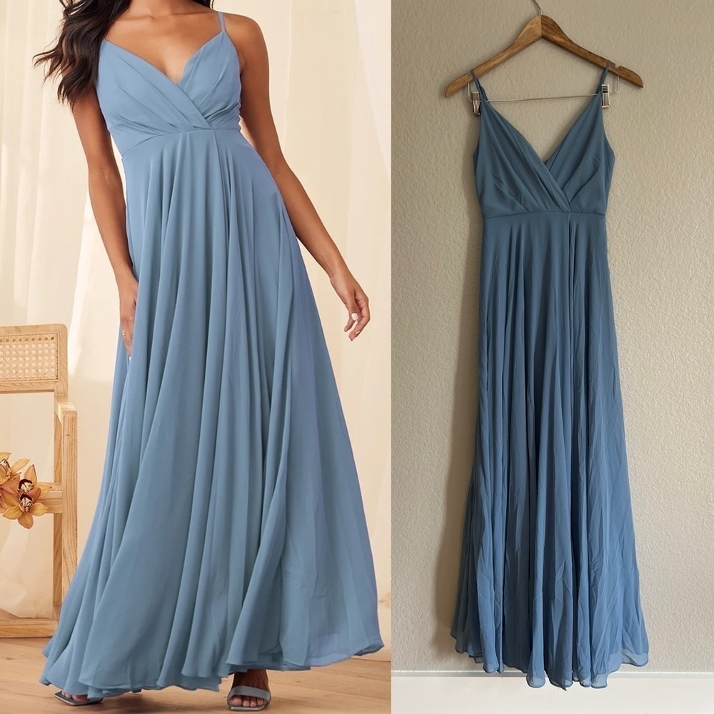 All About Love Slate Blue Maxi Dress
